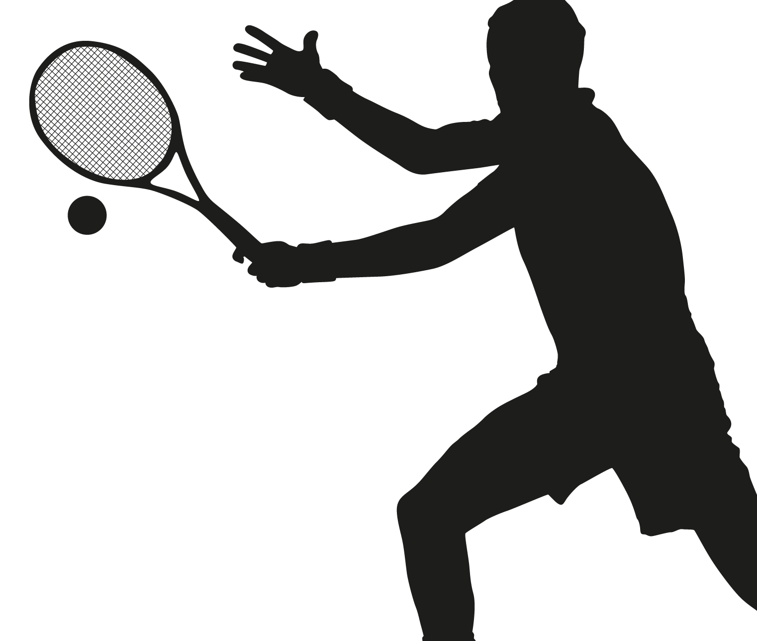 Average-sized male tennis player showing versatility