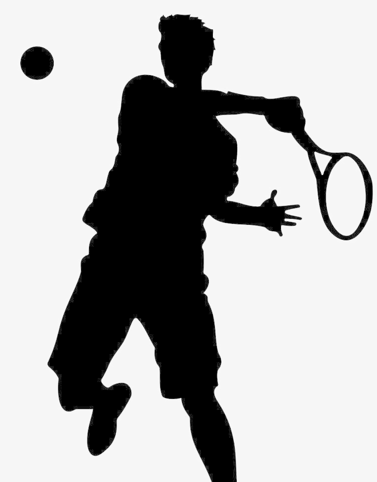 Strong male tennis player demonstrating power